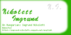 nikolett imgrund business card